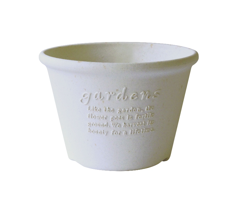 vaso basso papier bianco hachiman minimalista